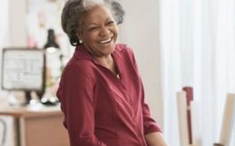 senior woman working