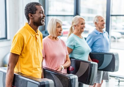 Elderly group on probiotics and feeling healthy