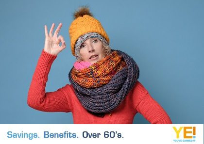 elderly lady happy about the top notch pensioners deals this winter