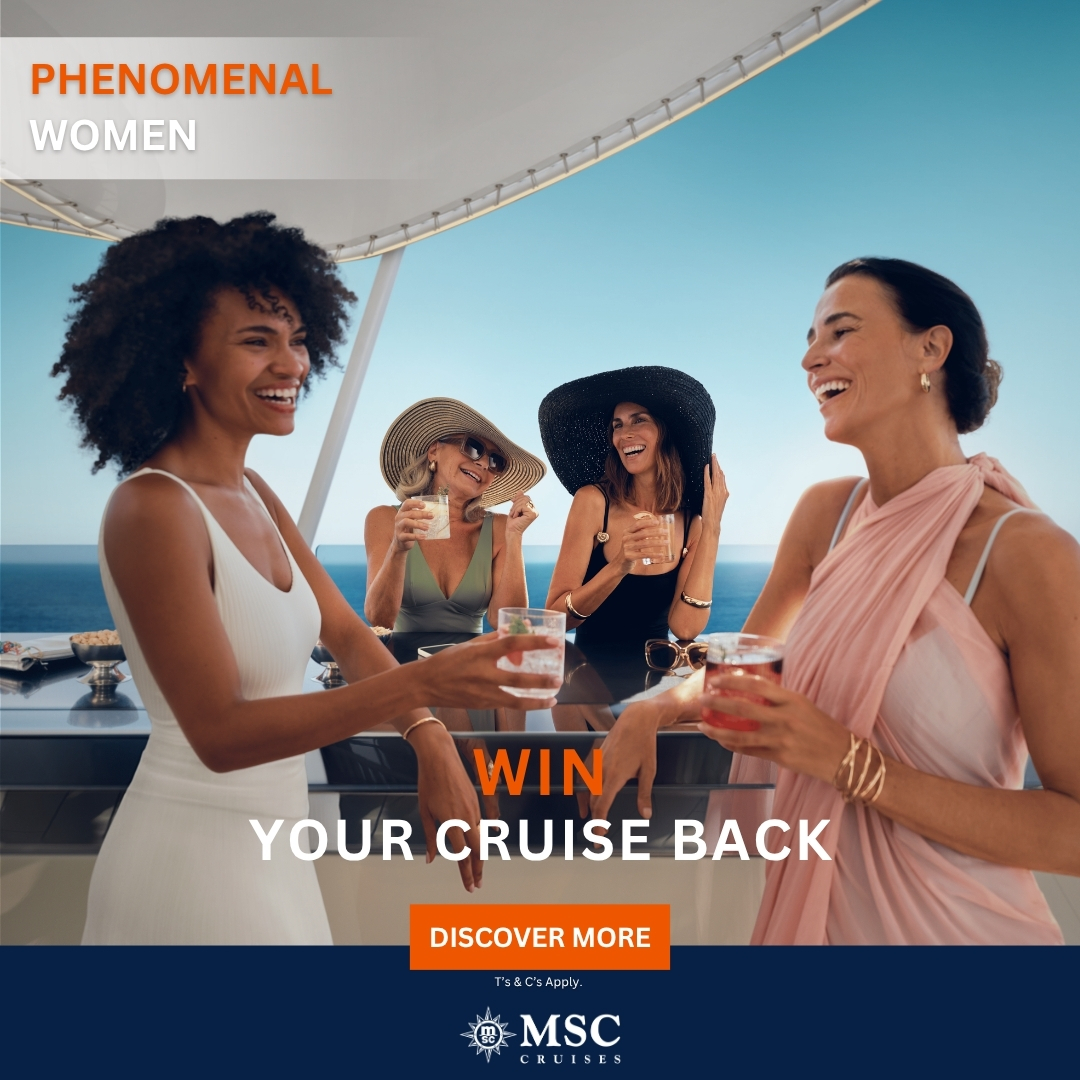 Women enjoying ocean cruise