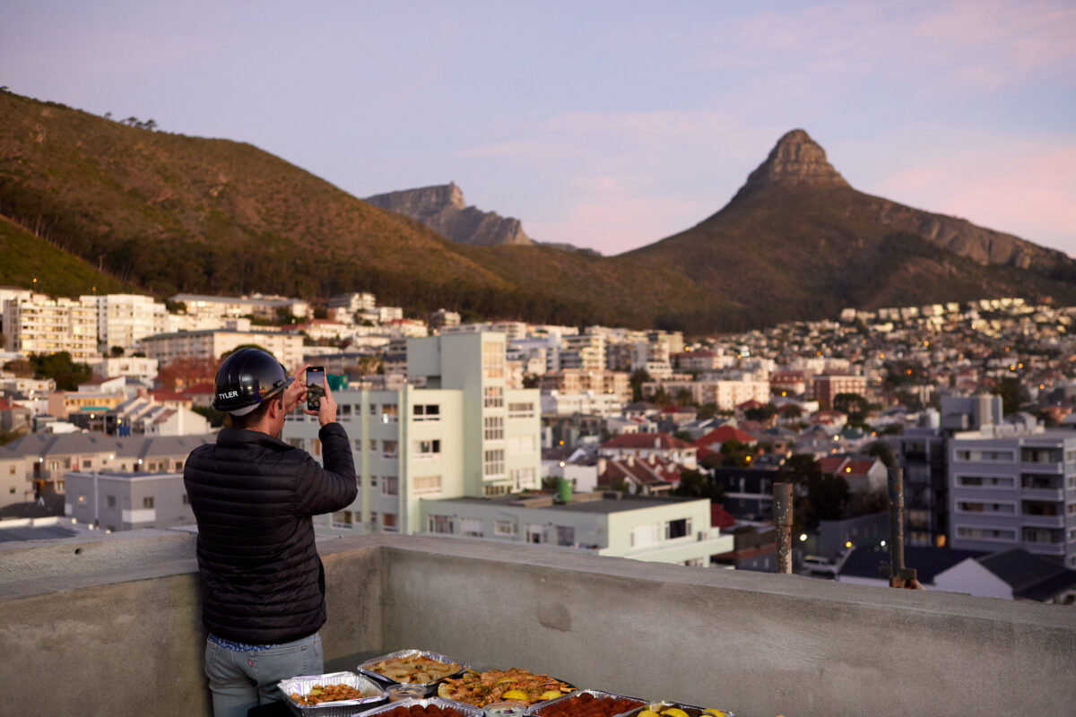 Rooftop view towards Lion’s Head in Cape Town, supplied by Blok Urban Apartment Living